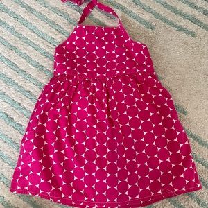 EUC Old Navy pink polka dot halter dress